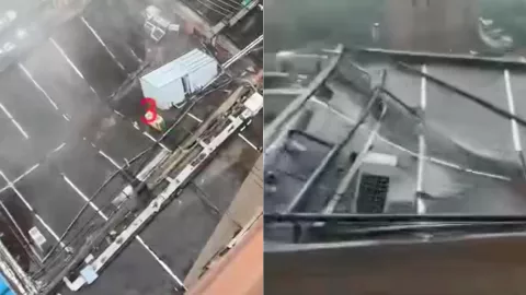 酒店三楼屋面倾塌