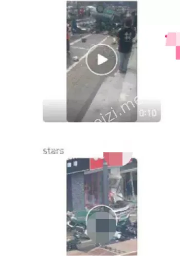 郑州出租车冲人行道