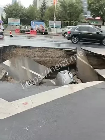 桥东区路面塌陷