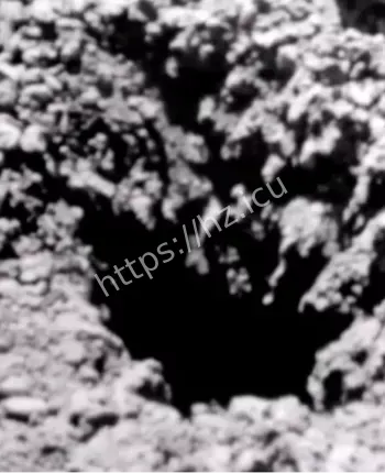 橄榄球形落地痕迹