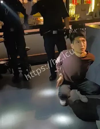 闹事男子前后反差