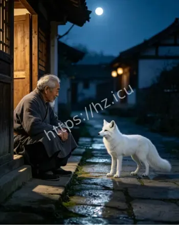 夜间灵狐周身带莹光